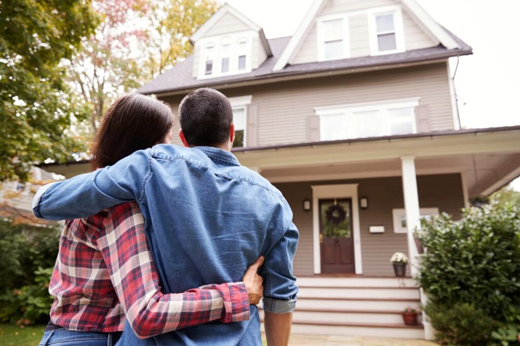 Couple looking at an Arizona home they would like to buy
